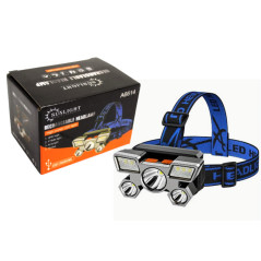 Latarka czołowa 9 LED USB A6614 8,5×4,5×5 cm