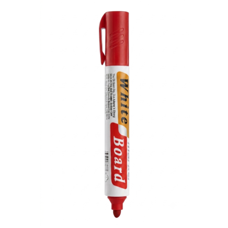 Mazak, pisak, flamaster SUCHOŚCIERALNY do tablic CZERWONY 13,5 cm