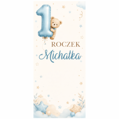 X-Baner 80x180 cm Compact – dekoracyjny stojak na roczek chłopca
