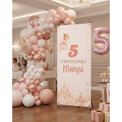 X-Baner 80x180 cm Compact – dekoracyjny stojak na urodzinki dziewczynki Wróżki