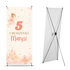 X-Baner 80x180 cm Compact – dekoracyjny stojak na urodzinki dziewczynki Wróżki