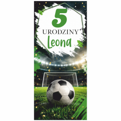 X-Baner 80x180 cm Compact – dekoracyjny stojak na urodzinki chłopca Piłka