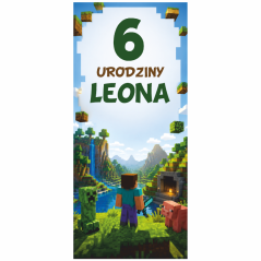 X-Baner 80x180 cm Compact – dekoracyjny stojak na urodzinki chłopca Kwadratowe bloki