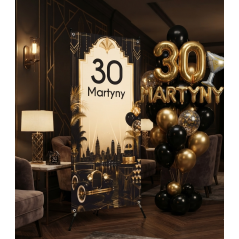 X-Baner 80x180 cm Compact – dekoracyjny stojak na urodziny Lata 20