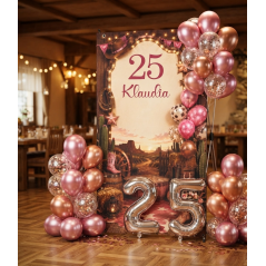X-Baner 80x180 cm Compact – dekoracyjny stojak na urodziny Rodeo