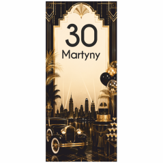 X-Baner 80x180 cm Compact – dekoracyjny stojak na urodziny Lata 20