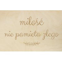 Zestaw 12 tabliczek drewnianych "Hymn o miłości" 30×20 cm 3 mm grawer – dekoracja ślubna