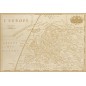 Drewniany obraz mapa Europy retro