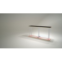 Duża lada reklamowa prostokątna 195x52 cm – do ekspozycji targowych