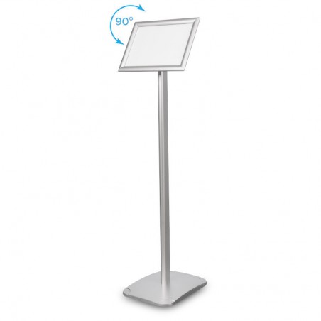 Stojak informacyjny aluminiowy A4 z ramką – prezentacja treści