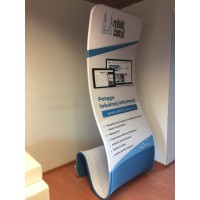 Stand tekstylny Snake 4 97 cm z nadrukiem – designerski nośnik reklamowy