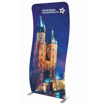 Stand tekstylny Snake 4 97 cm z nadrukiem – designerski nośnik reklamowy