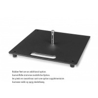 Płyta żeliwna podstawa do flag 8 kg 37×37 cm z uchem – stabilność na zewnątrz