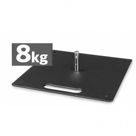 Płyta żeliwna podstawa do flag 8 kg 37×37 cm z uchem – stabilność na zewnątrz