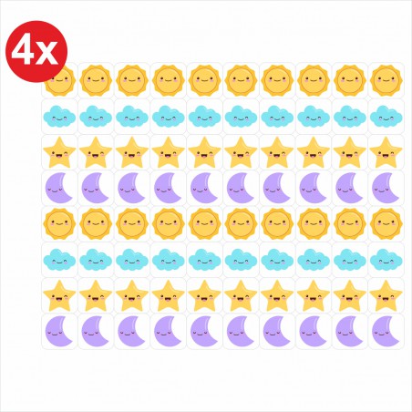 Papier plakatowy tablica pochwał A2 42x59,4 cm 320 naklejek – motywacja w przedszkolu