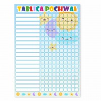 Papier plakatowy tablica pochwał A2 42x59,4 cm 320 naklejek – motywacja w przedszkolu