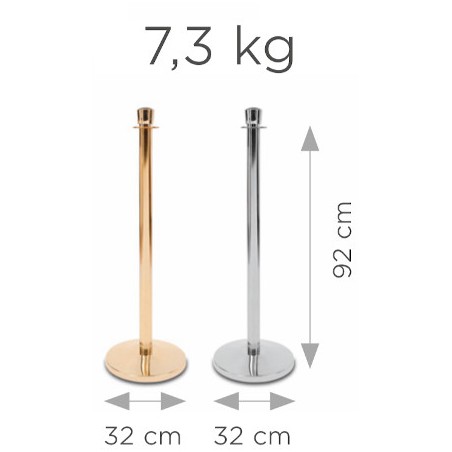 Stalowy hotelowy Modern złoty 97 cm 7,5 kg – eleganckie odgrodzenie stref
