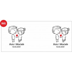 Ceramika biała filiżanka z nadrukiem na Walentynki 170 ml 6,5x8 cm z talerzykiem – prezent personalizowany