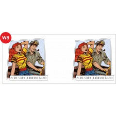 Ceramika biała filiżanka z nadrukiem na Walentynki 170 ml 6,5x8 cm z talerzykiem – prezent personalizowany