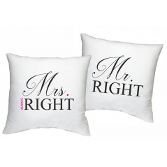 Zestaw poduszek dla par Mrs & Mr