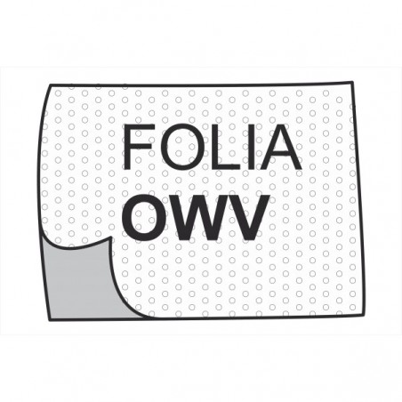 Dziurkowana folia OWV 127 cm 40% przepuszczalności – reklama na witryny sklepowe