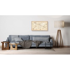 Drewniany obraz mapa świata Retro 30×45 cm 3 mm sklejka brzozowa – dekoracja wnętrz
