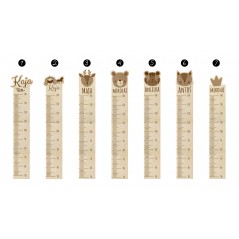 Drewniana miarka wzrostu dla dzieci 3mm – urocza dekoracja