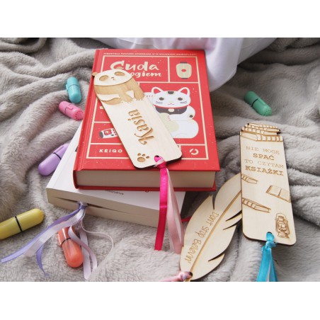 Drewniana zakładka do książki z grawerem Nauczyciel