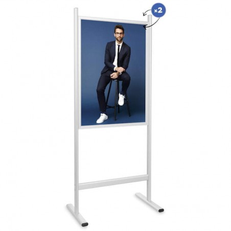 Dwustronna tablica informacyjna A1 159×67 cm 5,5 kg z ramką – ekspozycja ofert