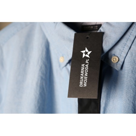 Wizytówki metki prostokątne 85×25 mm z otworem – idealne jako zawieszki