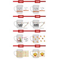 Kubek biały fotokubek 300 ml 9,5x8 cm z nadrukiem Świąteczny – personalizowany prezent