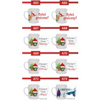 Kubek biały fotokubek 300 ml 9,5x8 cm z nadrukiem Świąteczny – personalizowany prezent