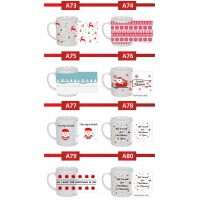 Kubek biały fotokubek 300 ml 9,5x8 cm z nadrukiem Świąteczny – personalizowany prezent