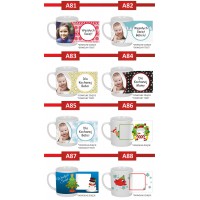 Kubek biały fotokubek 300 ml 9,5x8 cm z nadrukiem Świąteczny – personalizowany prezent