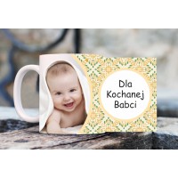 Kubek biały fotokubek 300 ml 9,5x8 cm z nadrukiem Świąteczny – personalizowany prezent