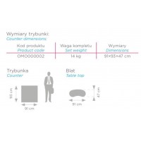 Szybko rozkładana trybunka reklamowa Promo 2 91×47 cm – mobilna prezentacja marki