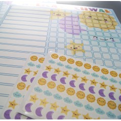 Papier plakatowy tablica pochwał A2 42x59,4 cm 320 naklejek – motywacja w przedszkolu