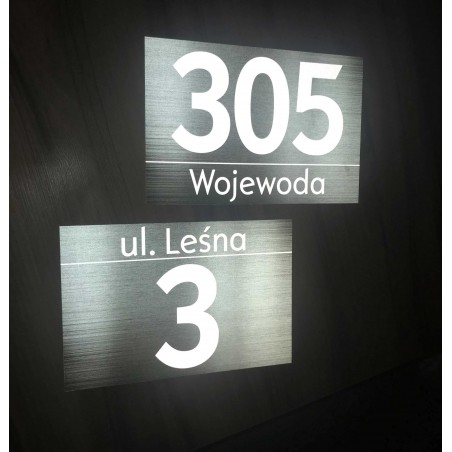 Tabliczka odblaskowa 30x20 z adresem zielona