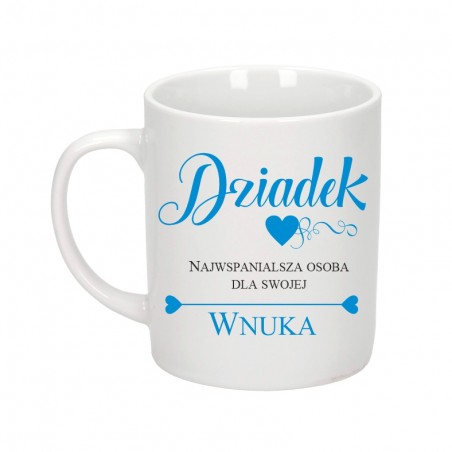 Kubek biały 300 ml 9,5x8 cm z nadrukiem Dziadek od wnika – personalizowany prezent