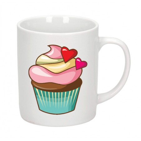 Kubek biały 300 ml 9,5x8 cm z nadrukiem Tu rządzi babcia – personalizowany prezent