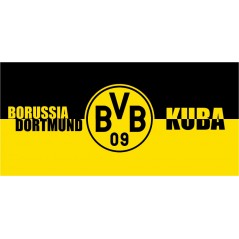 Kubek biały 300 ml 9,5x8 cm z nadrukiem Borussia Dortmund z imieniem – personalizowany prezent dla kibica