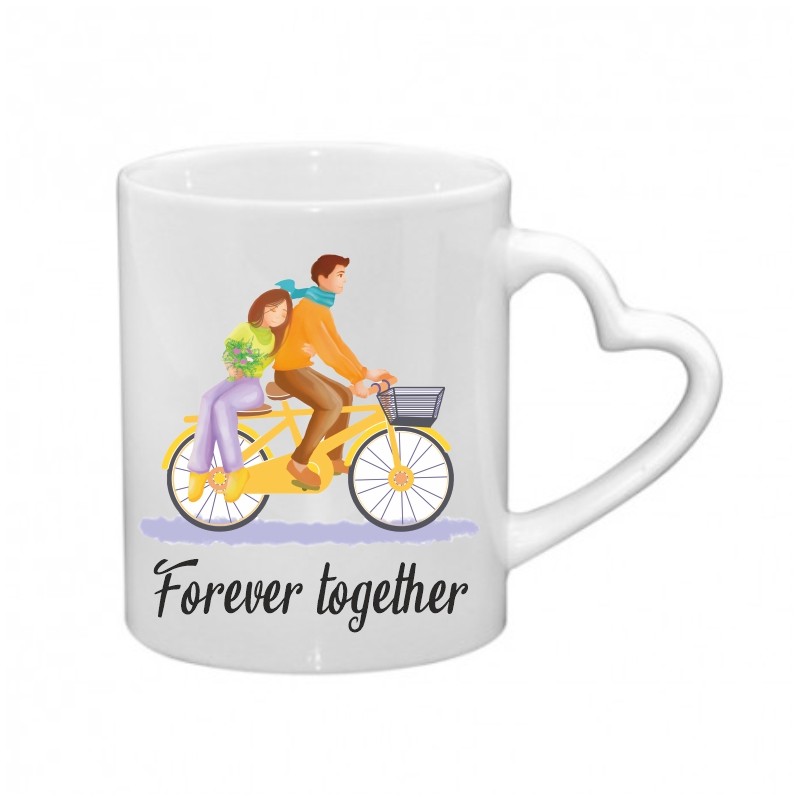 Kubek serce Forever together - rower