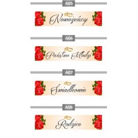 Naklejka samoprzylepna tablica rejestracyjna 52x11,4 - trwała dekoracja samochodu ślubnego