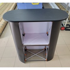 Stabilna lada promocyjna Pop-Up 2×1 90×40 cm z nadrukiem – na eventy i targi