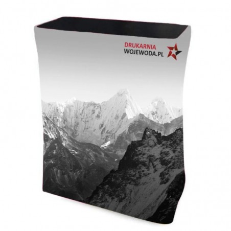 Tekstylna lada reklamowa prostokątna 80x53 cm – na stoiska promocyjne