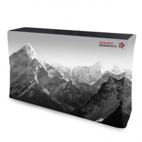 Duża lada reklamowa prostokątna 195x52 cm – do ekspozycji targowych