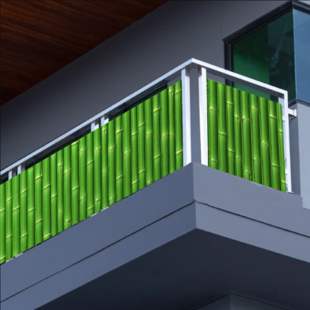 Osłona na balkon - zielony bambus