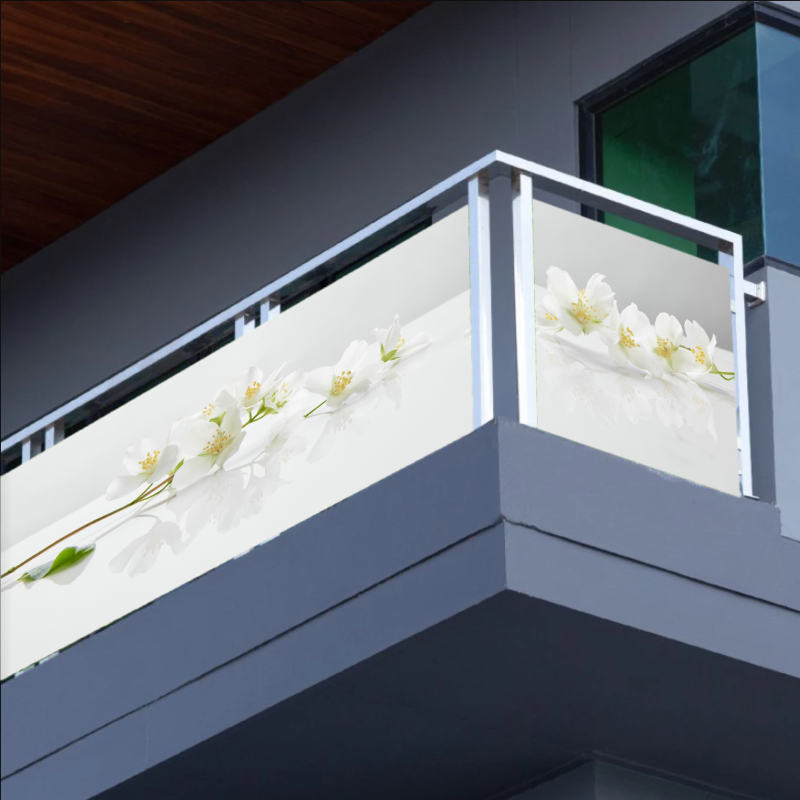 Osłona na balkon - kwiaty