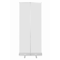 Mocna aluminiowa kaseta roll-up Strong 120x200 cm blockout 330g z torbą – idealny na targi