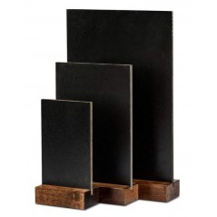 Stojak kredowy A5 drewniany 15×21 cm dwustronny – do opisów na stolikach